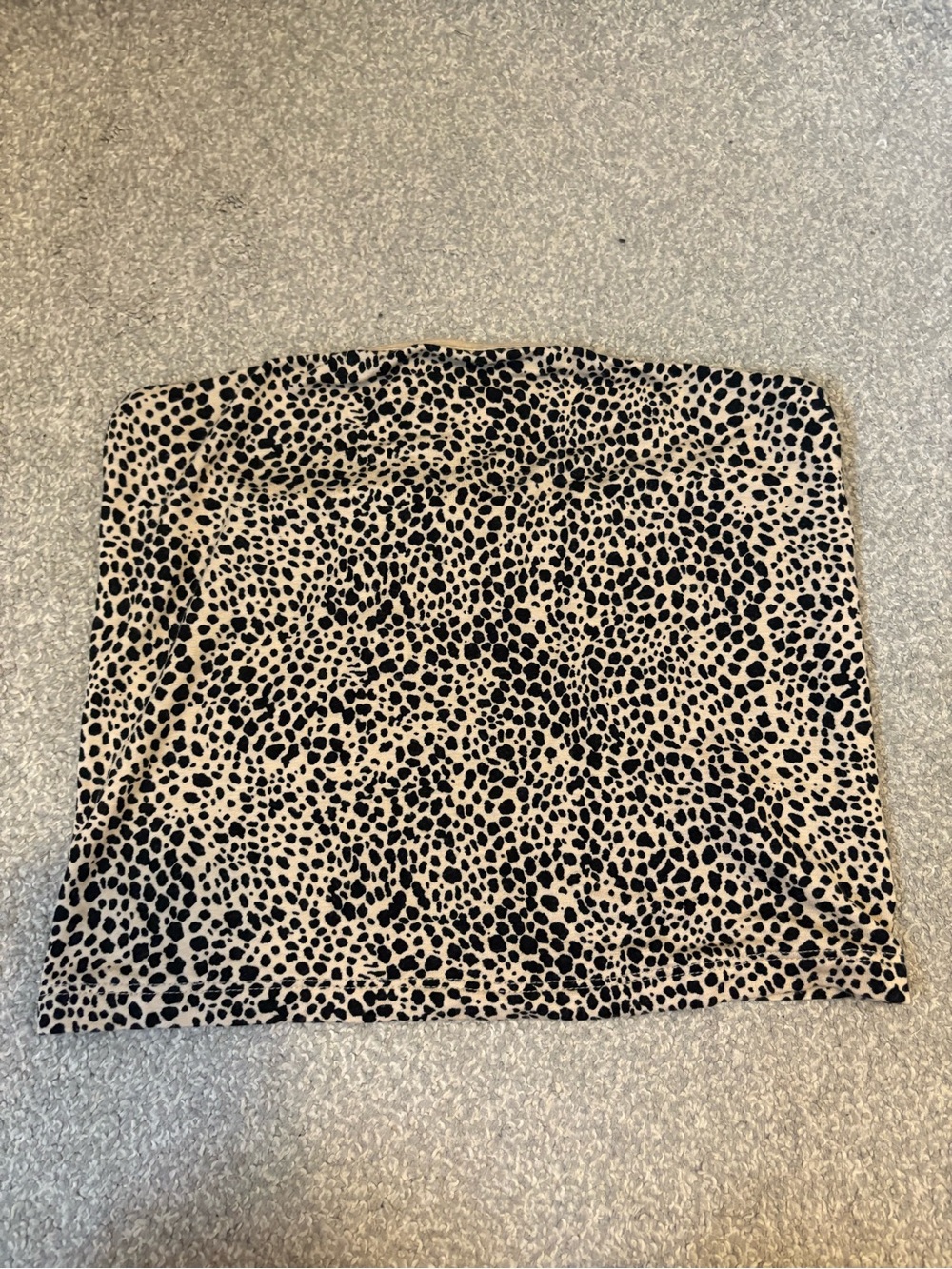 American Eagle Outfitters Leopard Print Tube Top - Black and Cream